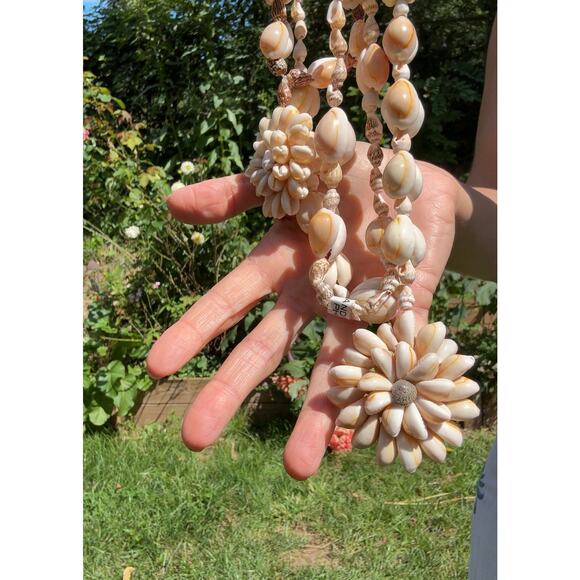 Vintage Shell Necklace Trio – Coastal Cowboy / Mermaidcore Statement - Picture 6 of 6